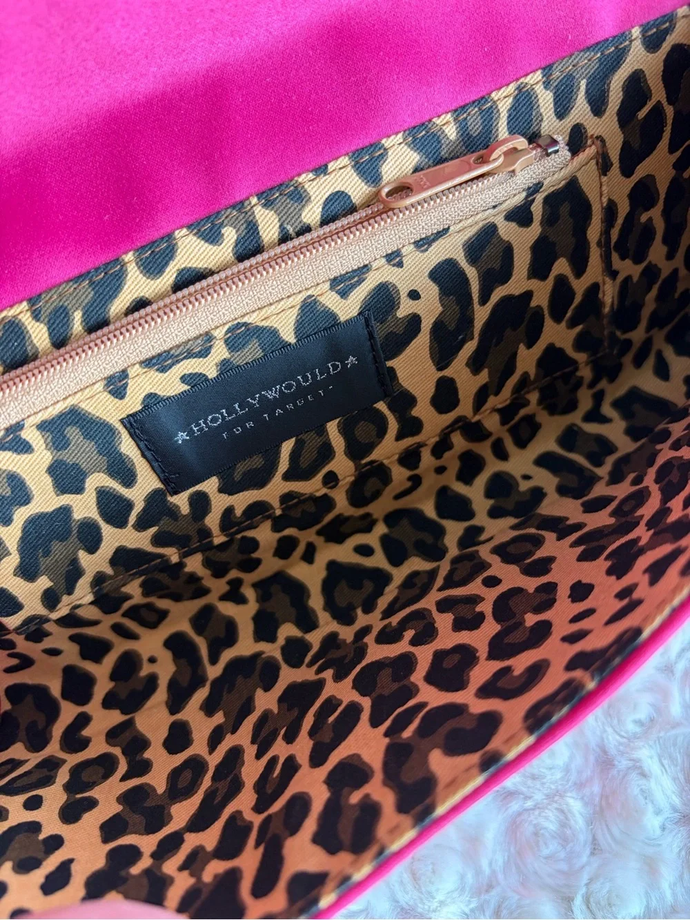 New Hollywould for Target Fuchsia Pink Bow Clutch Bag
